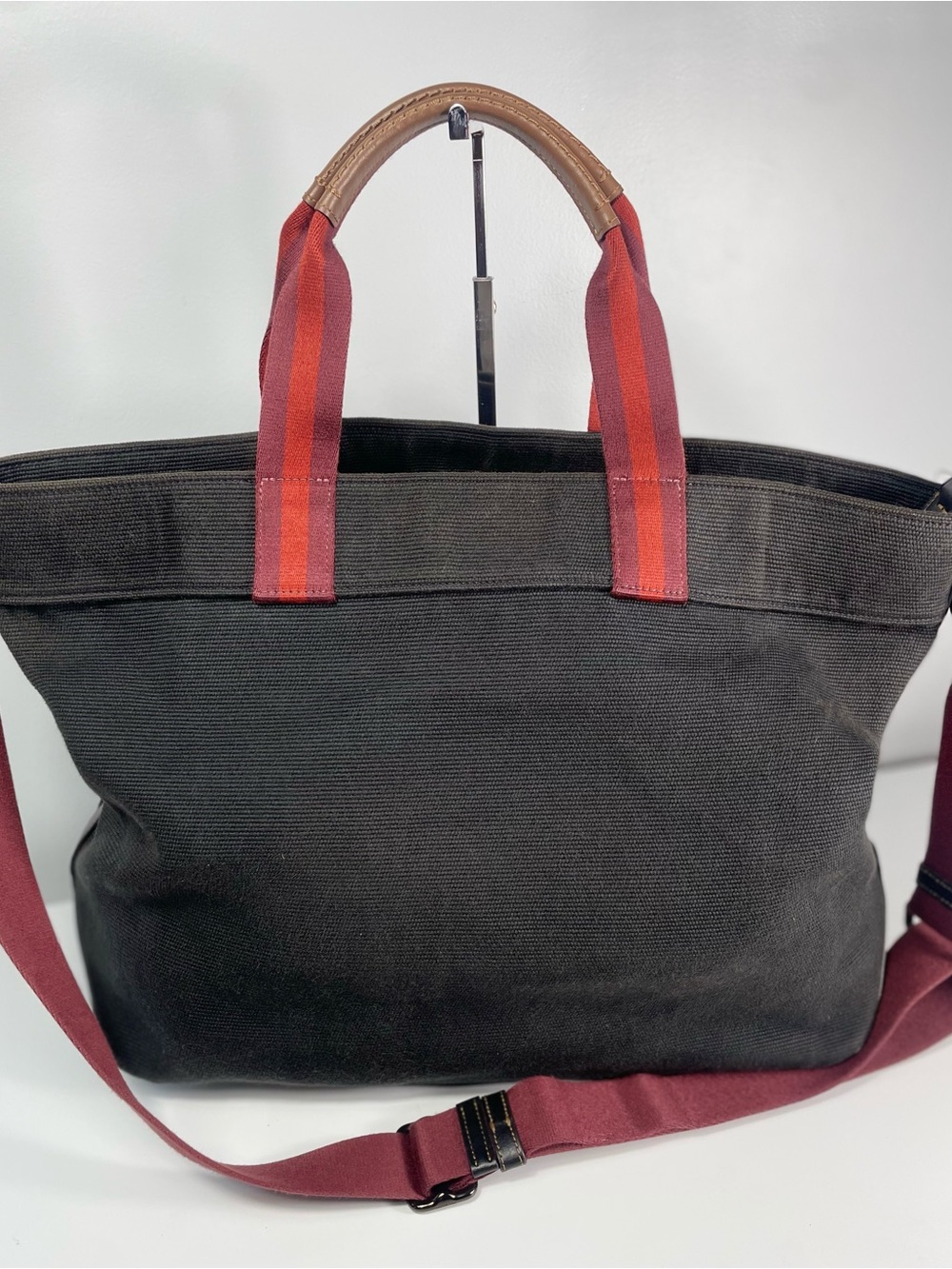 Coach Canvas Tote 38 Black Canvas/Leather-COA - Picture 11 of 16